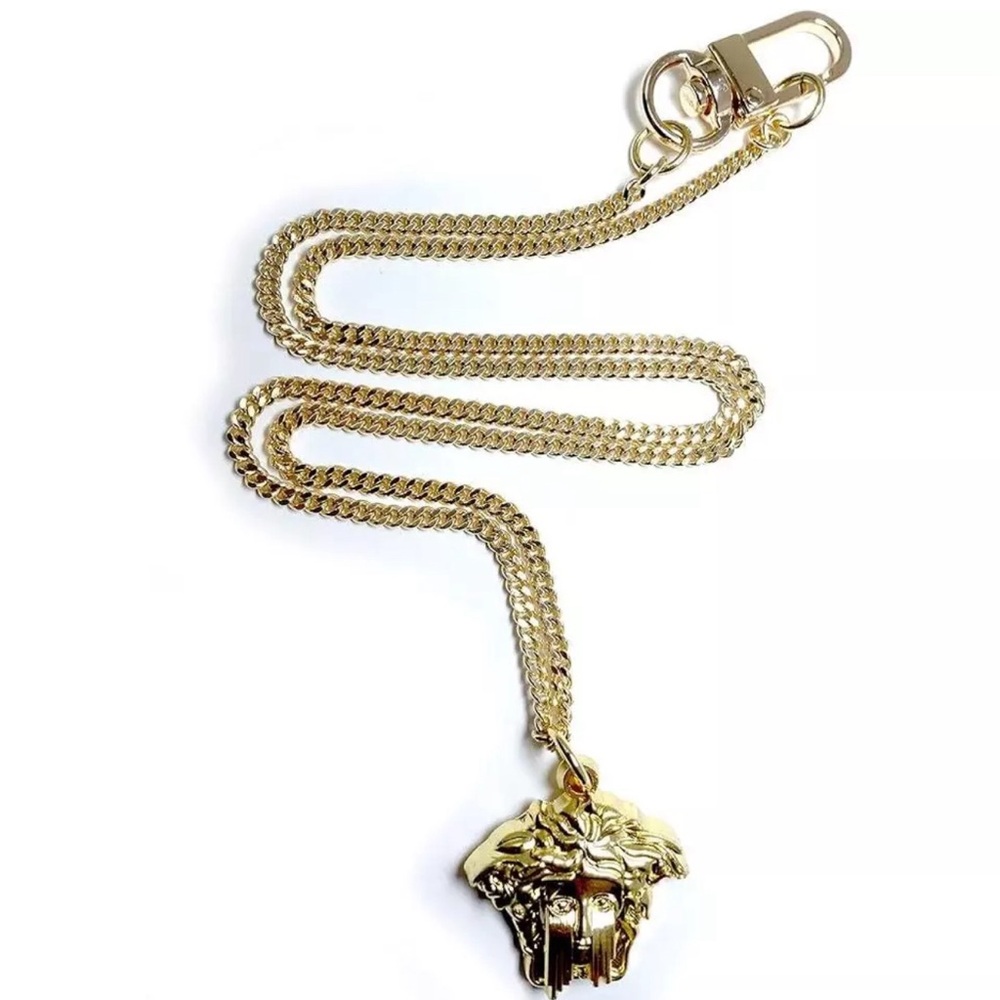 PREMIUM LABEL Medusa Tears Pedant Luxury Gold 14k Plaquette Charm Necklace